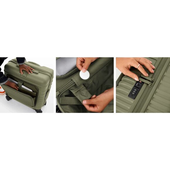 NWT Beis Mini Roller Carry On Suitcase in Olive Green - Picture 6 of 6